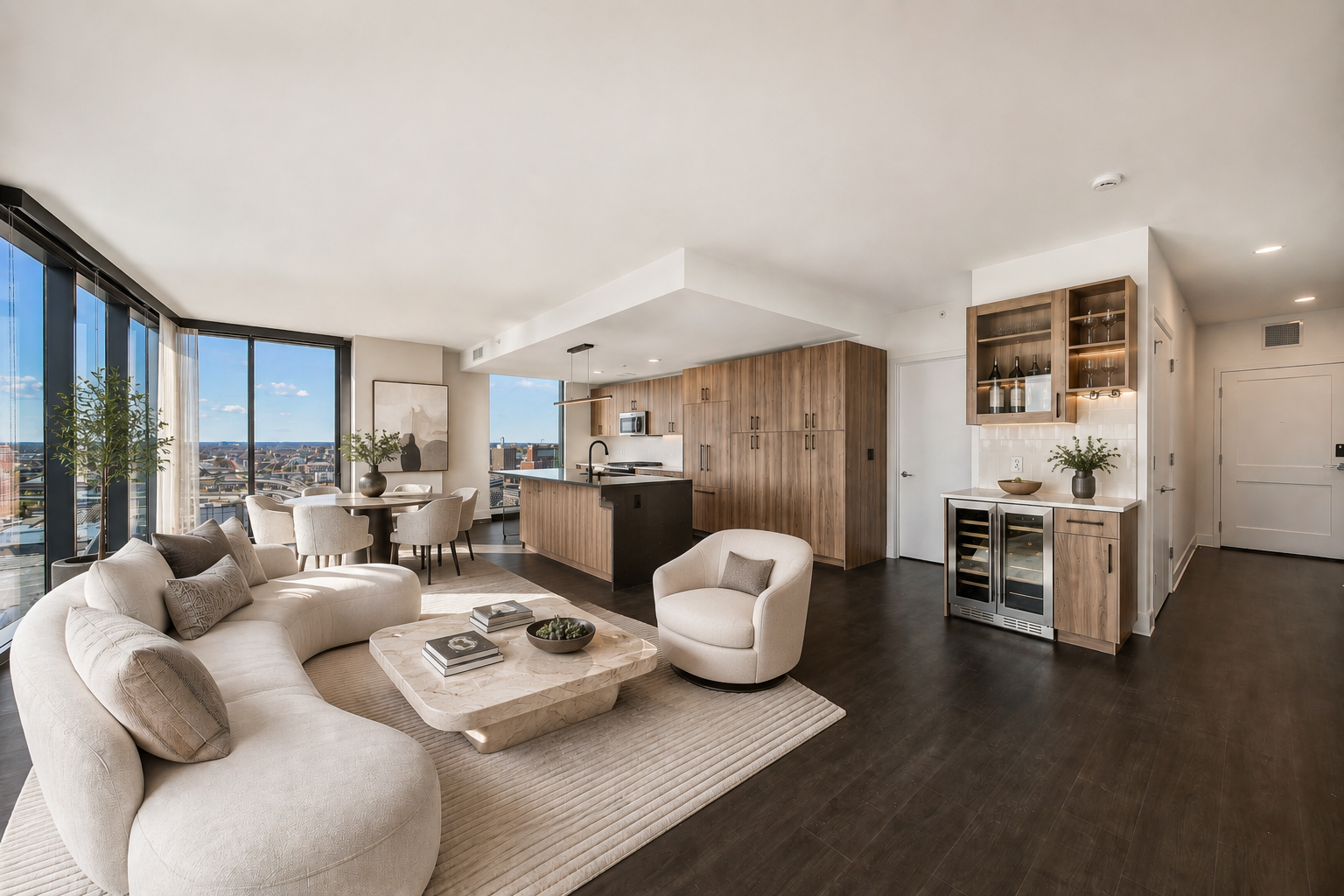 Premier Collection interior living space at 333 Water